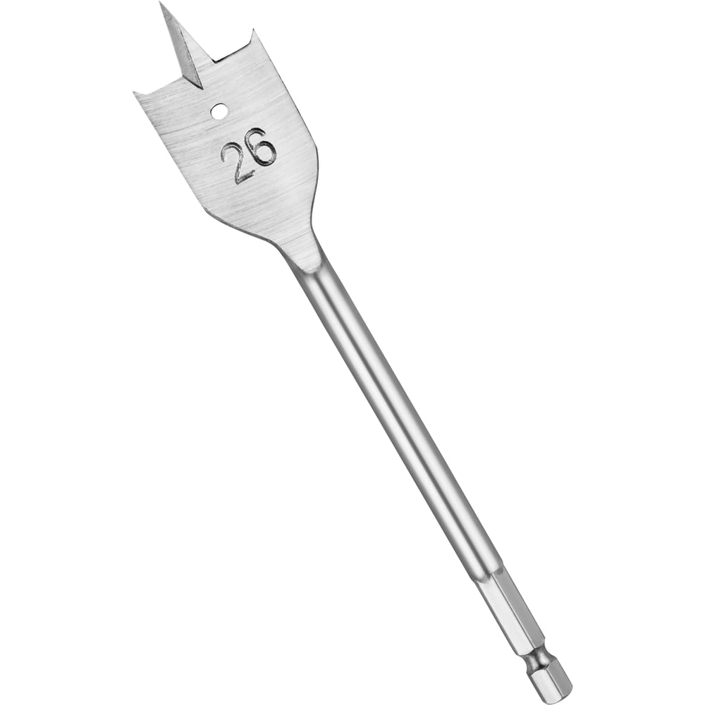 Изображение товара Сверло перовое по дереву 26 мм шестигранный хвостовик Vertextools 1133-26