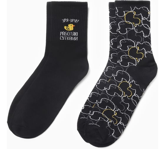 Изображение товара Набор мужских носков KAFTAN "Сутками" размер 41-44 (27-29 см), 2 пары 10679639