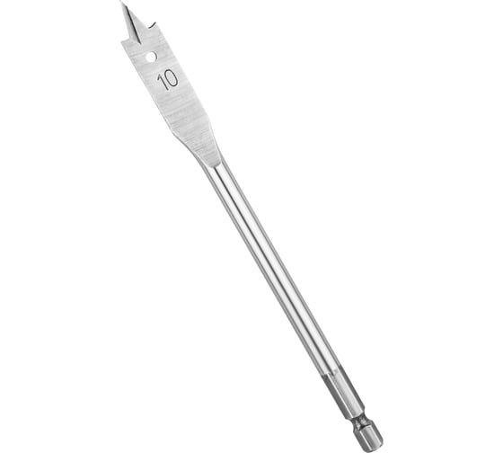 Изображение товара Сверло перовое по дереву (10 мм; шестигранный хвостовик) vertextools 1133-10