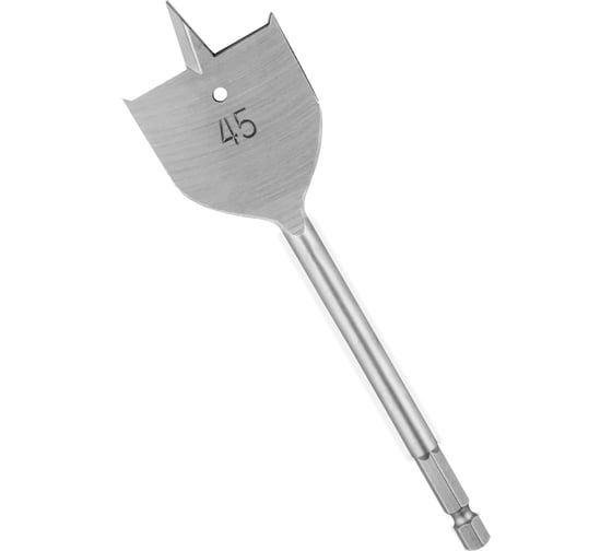 Изображение товара Сверло перовое по дереву (45 мм; шестигранный хвостовик) vertextools 1133-45
