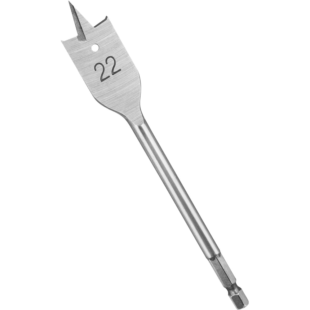 Изображение товара Сверло перовое по дереву 22 мм шестиагональный хвостовик vertextools 1133-22