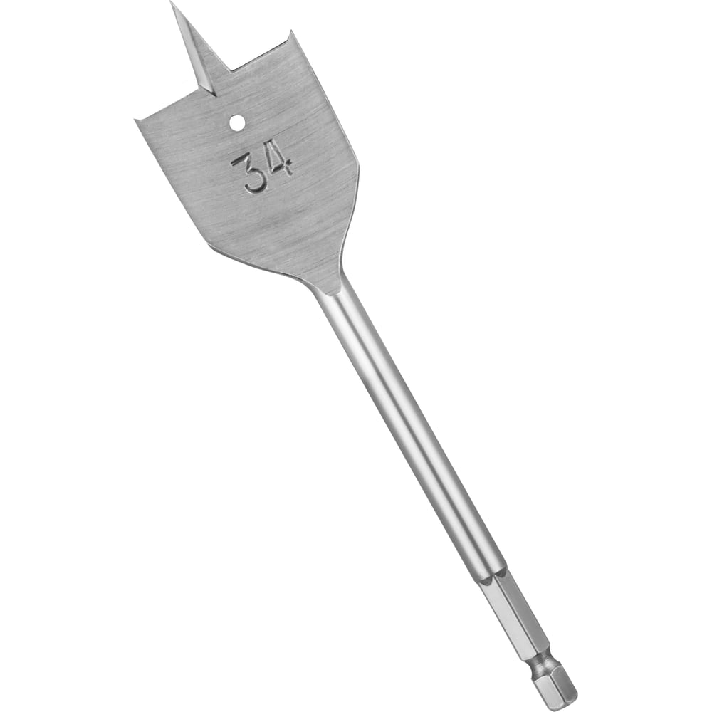 Изображение товара Сверло перовое по дереву 34мм шестигранный хвостовик vertextools 1133-34