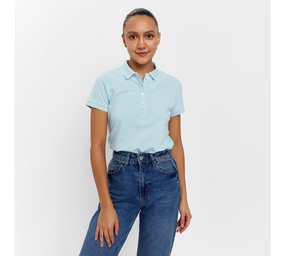 Изображение товара Футболка (поло) женская MINAKU Basic line цвет голубой, размер 46 9321334