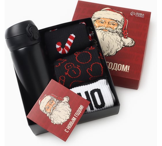 Изображение товара Подарочный набор KAFTAN термос и носки 3 пары "С новым годом" размер 41-44 (27-29 см) 10715265