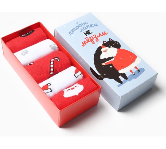 Изображение товара Набор женских носков KAFTAN "Чтобы лапки не мерзли" размер 36-39 (23-25 см), 5 пар 9731147