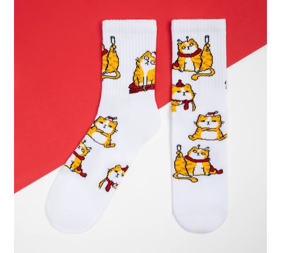 Изображение товара Носки женские KAFTAN "Рыжий кот" размер 36-40 (23-25 см) 9074588