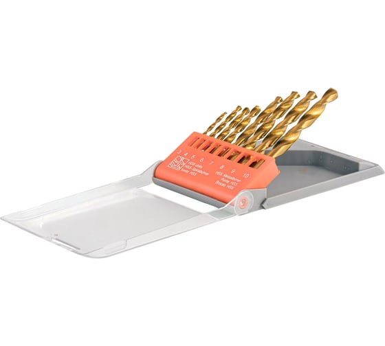 Изображение товара Набор сверл по металлу ПРЕМИУМ TITAN (8 шт; 3, 4, 5, 6, 7, 8, 9, 10 мм) Novocraft SET00HARD008