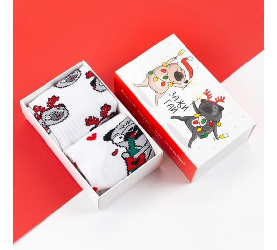 Изображение товара Набор женских носков KAFTAN "Зажигай" размер 36-40 (23-25 см), 2 пары 5096510