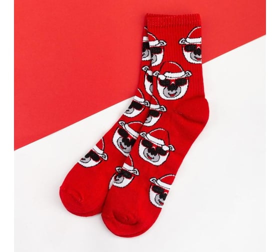 Изображение товара Носки мужские KAFTAN "Мишка" размер 41-44 (27-29 см), красный 5078163