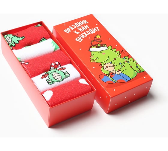 Изображение товара Набор женских носков KAFTAN "Праздник к нам приходит" размер 36-39 (23-25 см), 5 пар 9731142