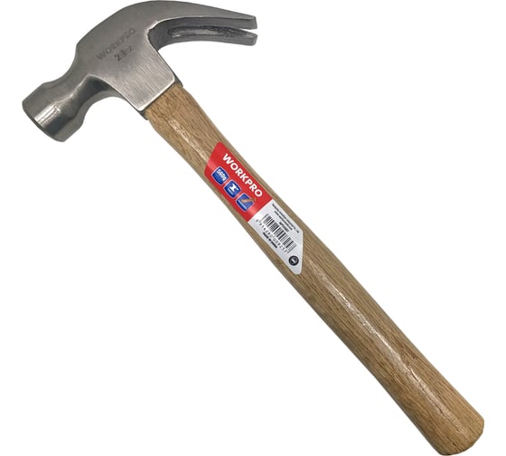 Изображение товара Молоток столярный с деревянной рукояткой WORKPRO 560 гр WP241007