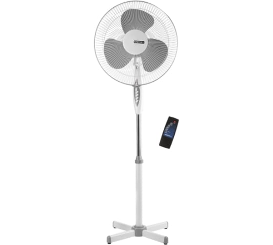 Изображение товара Напольный вентилятор Centek Gray, 40 Вт, 1.25 м, 43 см, ПДУ, 3 скорости, автоповорот, подсветка CT-5021