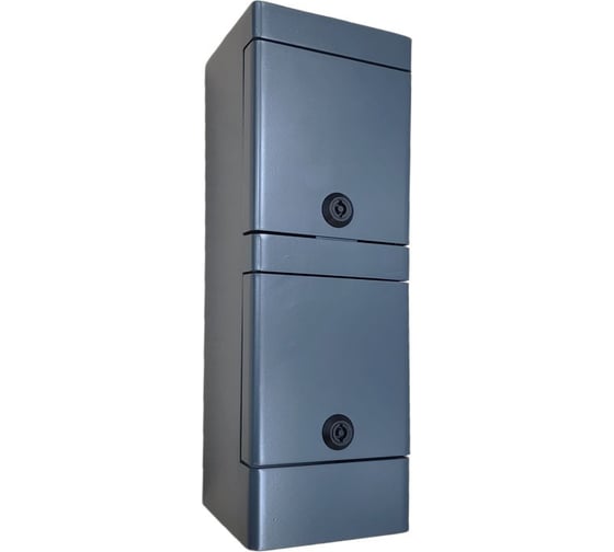 Изображение товара Пункт распределительный напольный ДЕВИБОКС RAL7016, в комплекте с панельной розеткой SCHUKO 16А 2п+p 230В IP67 - 2шт., закладная h=400мм ПР-2-16