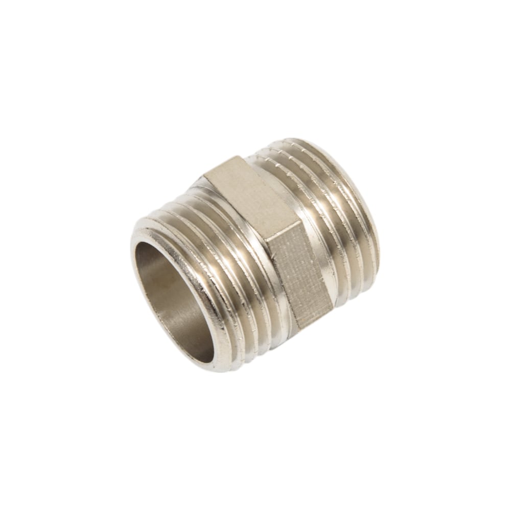 Изображение товара Ниппель SantechSystems латунь, Ду15 НР, никель 127-9231