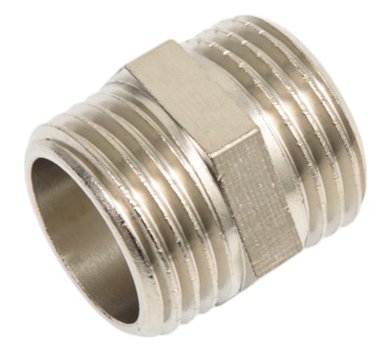 Изображение товара Ниппель SantechSystems латунь, Ду15 НР, никель 127-9231