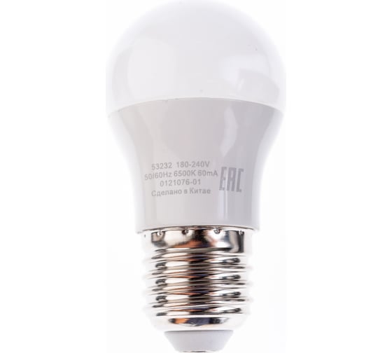 Изображение товара Лампа GAUSS Elementary Шар 12W 950lm 6500K Е27 LED 1/10/100 53232