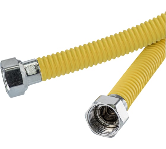 Изображение товара Шланг газовый металлический в оплётке 0,8 м ¾ гайка/гайка — гибкая подводка из нержавеющей стали для газа Millennium PGOF34080