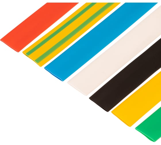 Изображение товара Набор термоусаживаемых трубок REXANT №18 ТУТ нг 12/6мм, 7 цветов (упак. 21 шт. по 10см) 29-0118