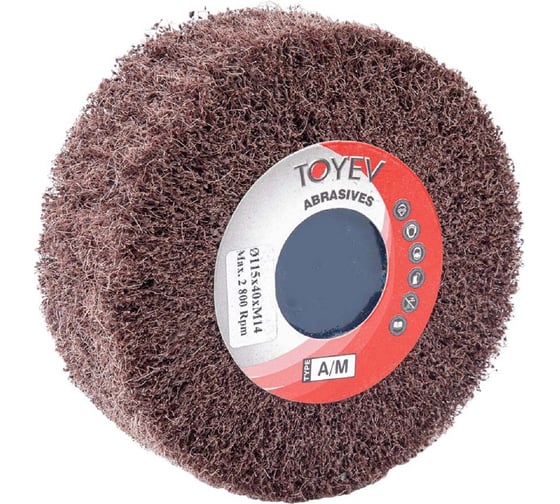 Изображение товара Валик нетканый шлифовальный SBM (115x40 мм; M14; A-M) Toyev 005004