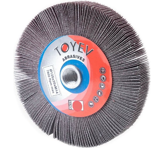 Изображение товара Круг лепестковый торцевой AMZ (125x20 мм; M14; P60) Toyev 004988