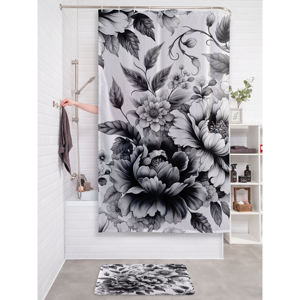 Изображение товара Штора занавеска для ванной JOYARTY Удивительные цветы 180x200 см