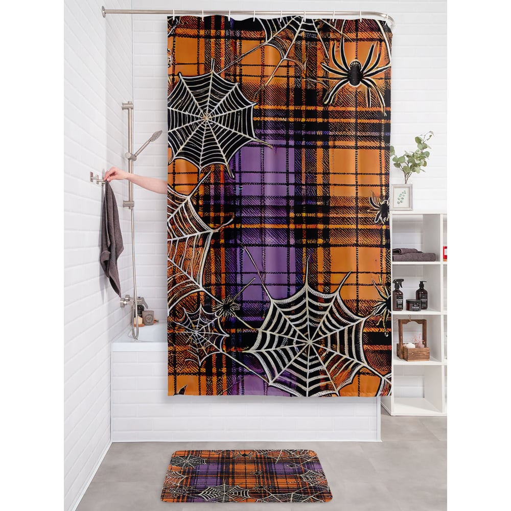 Изображение товара Штора занавеска для ванной JOYARTY Ужасающая клетка 180x200 см