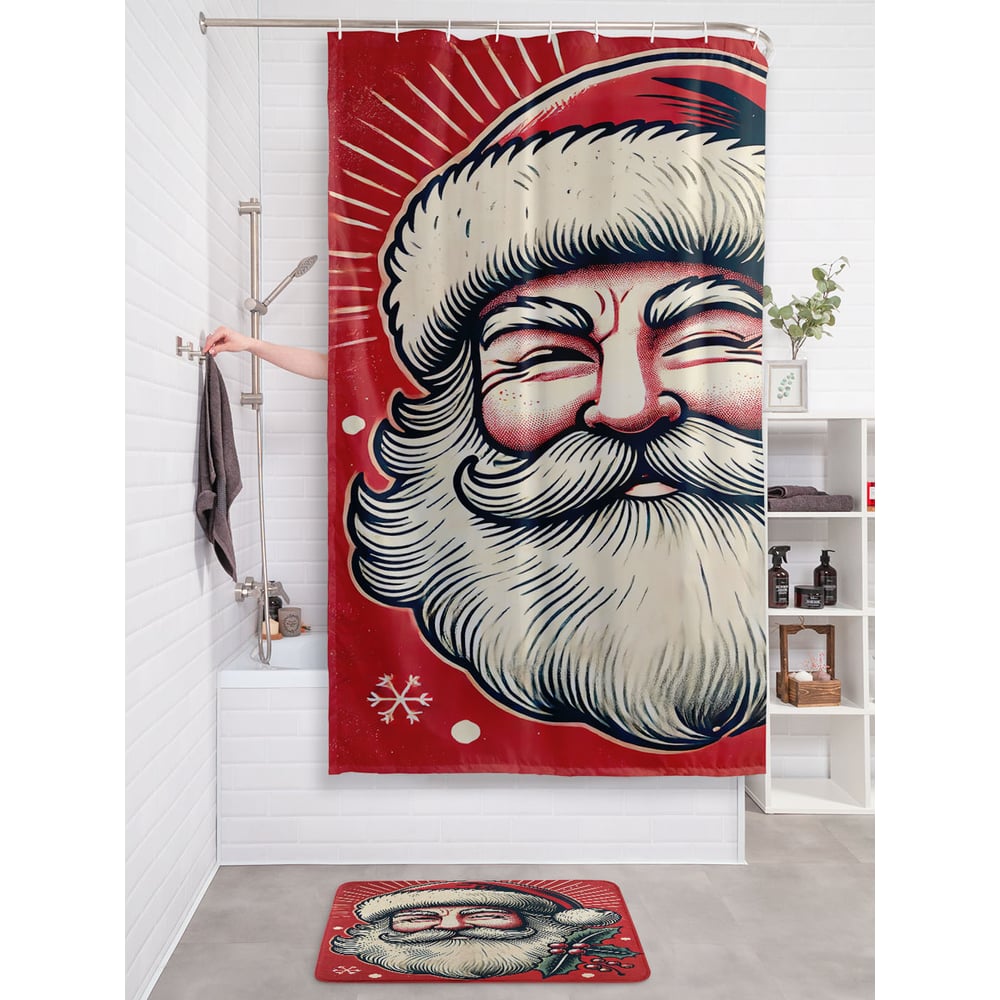 Изображение товара Штора для ванной JOYARTY Ухмылка Дедушки 180x200 см