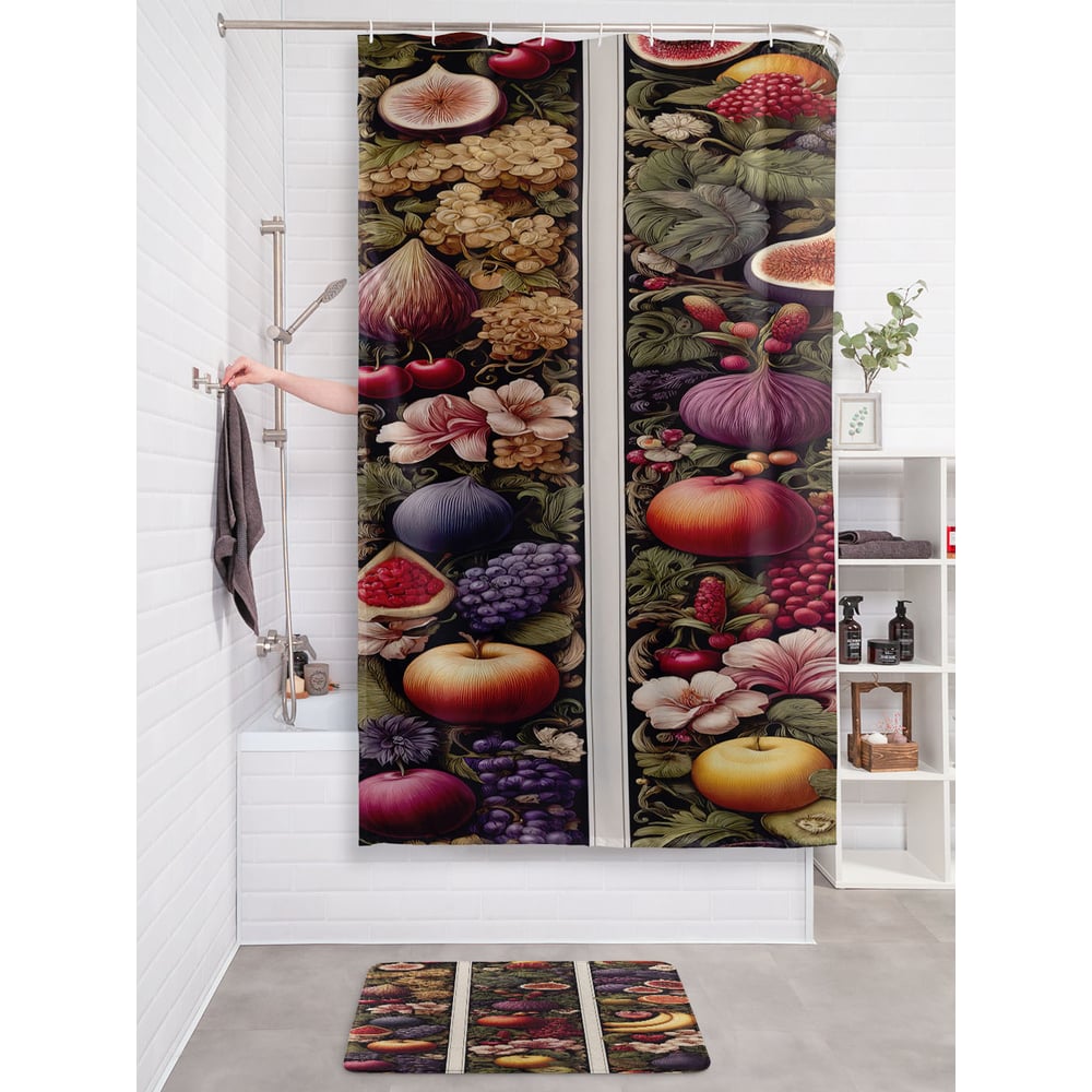 Изображение товара Штора занавеска для ванной JOYARTY Фруктовый пир 180x200 см