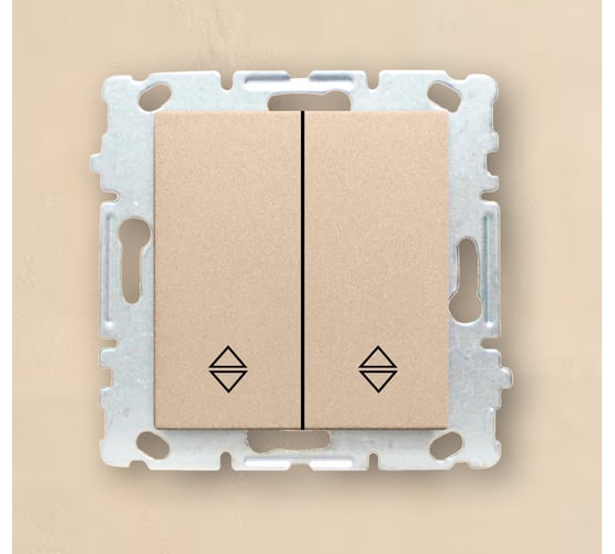 Изображение товара Выключатель Metronex Electric Roma Cream двойной реверсивный без рамки FVK010221MLK