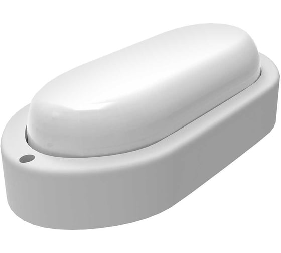 Изображение товара Светильник ЖКХ GAUSS LITE овал 12W 980lm 6500K 200-240V IP65 160х90х46мм белый LED 1/40 161418312