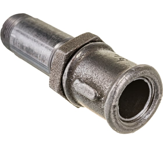 Изображение товара Сгон ДТРД стальной, в сборе с муфтой и контргайкой чугунными Ду 20 (3/4") L-110 МК ч. 12200110