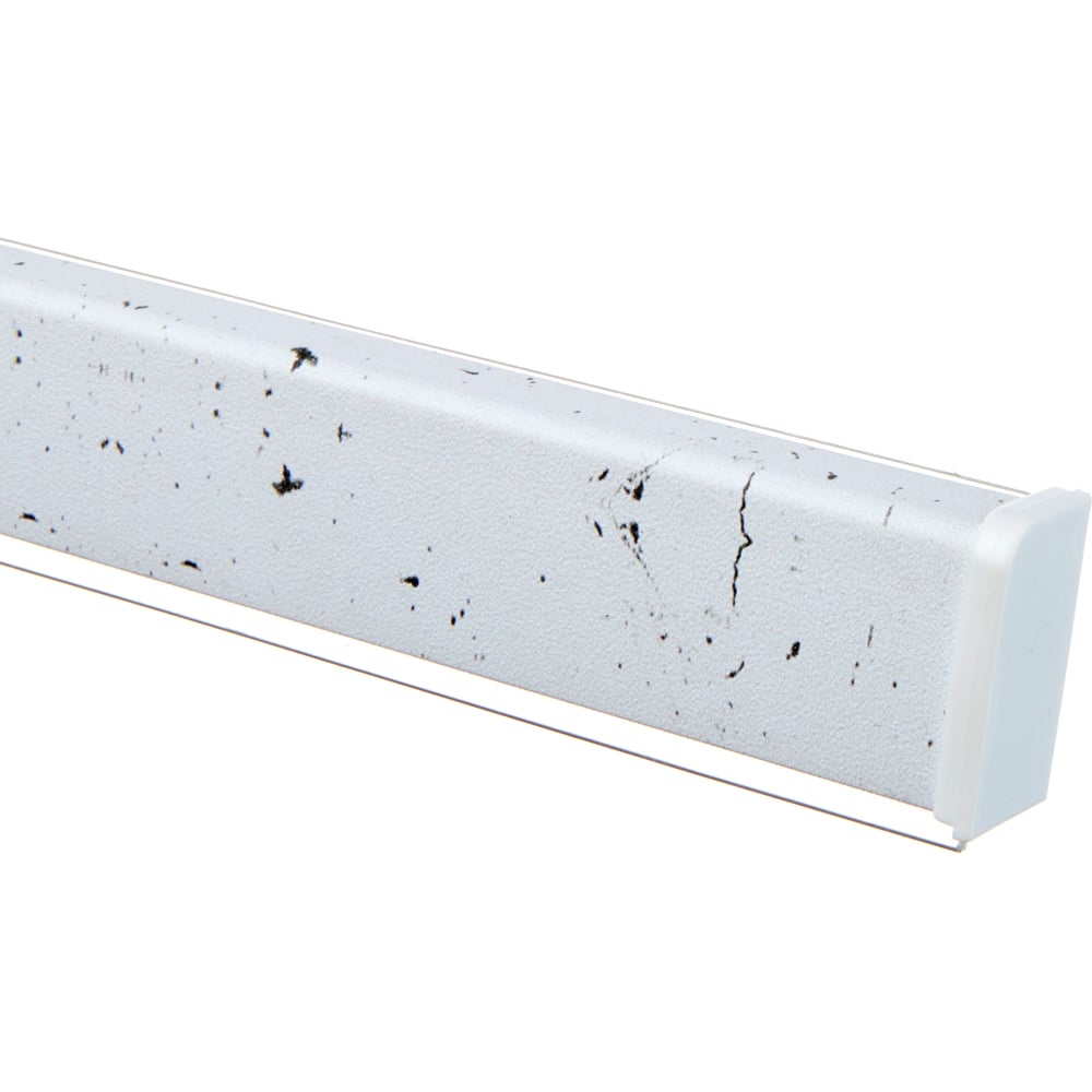 Изображение товара Плинтус ПВХ ДЕКОПЛИНТ КВАДРО Д № 3028 мрамор белый 3,05 м