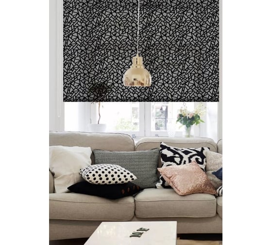 Изображение товара Рулонная штора Эскар Heyli, черный, 62х160 см, арт. 81316062160