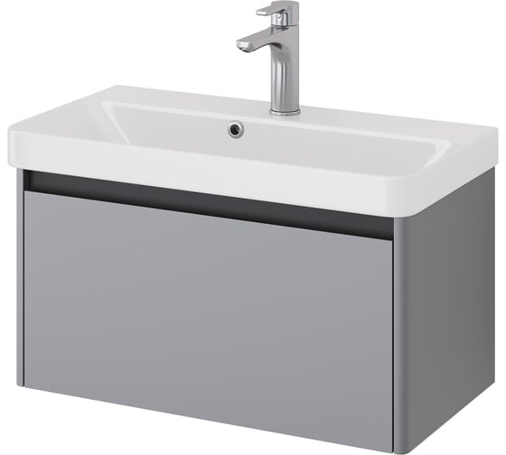 Изображение товара Тумба Luxury, 70 см, подвесная, 1 ящик, серый базальт Dreja 99.2012