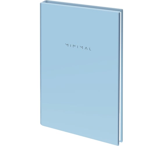 Изображение товара Бизнес-блокнот BRAUBERG А5, 134х206 мм, 80 л., твёрдый, клетка, Minimal, голубой 116442