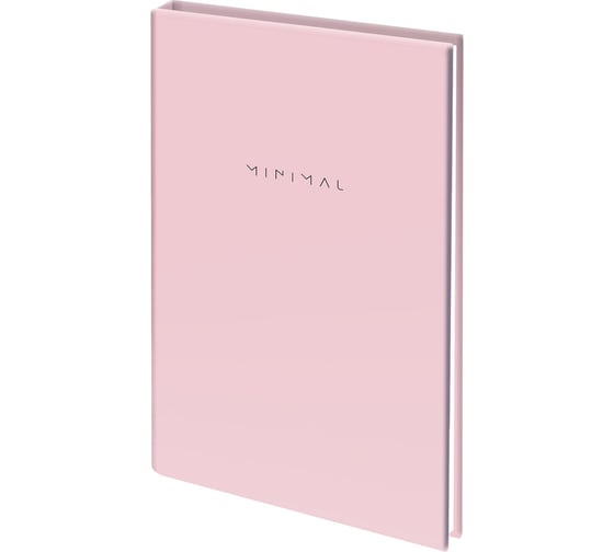 Изображение товара Бизнес-блокнот BRAUBERG А5, 134х206 мм, 80 л., твёрдый, клетка, Minimal, розовый 116441