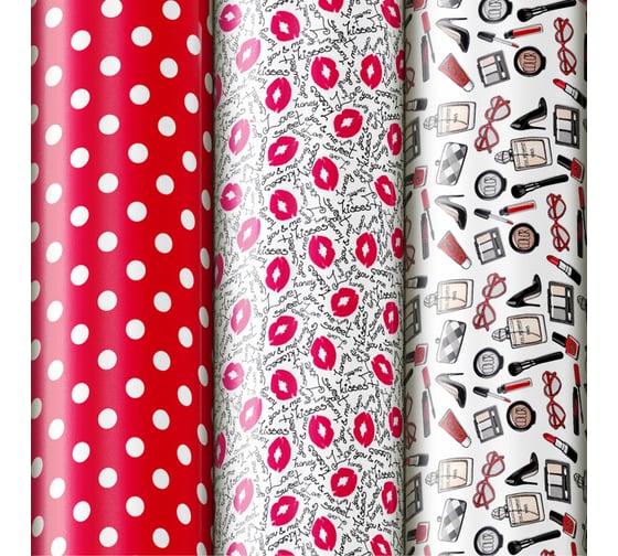 Изображение товара Упаковочная мелованная бумага Золотая сказка 3 шт., For Women, 70х100 см, 3 дизайна 592065