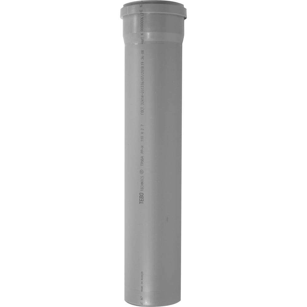 Изображение товара ПП Труба внутренней канализации TEBO 40x1,8x1500 мм 013010114