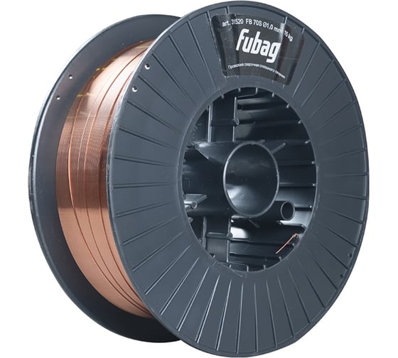 Изображение товара Проволока сварочная сплошного сечения FB 70S (15 кг; 1.0 мм; на катушке 270 мм) FUBAG 31520