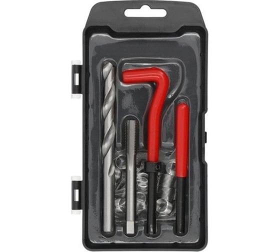 Изображение товара Набор для ремонта резьбы YATO М10х1,25мм 30 предметов (пластиковый кейс) YT-17683