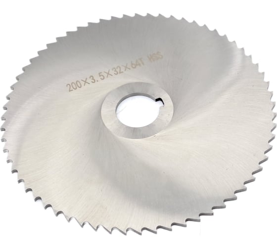 Изображение товара Фреза дисковая отрезная (200х3.5х32 мм; Р6М5; z=32; прорезной зуб; со ступицей; с ш/п) TORNERI 034313