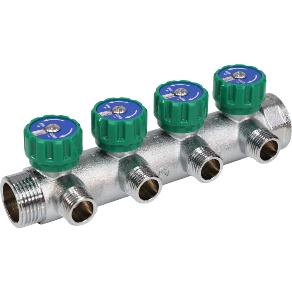 Изображение товара Коллектор с регулирующими клапанами SantechSystems 3/4" 2 выхода 36мм