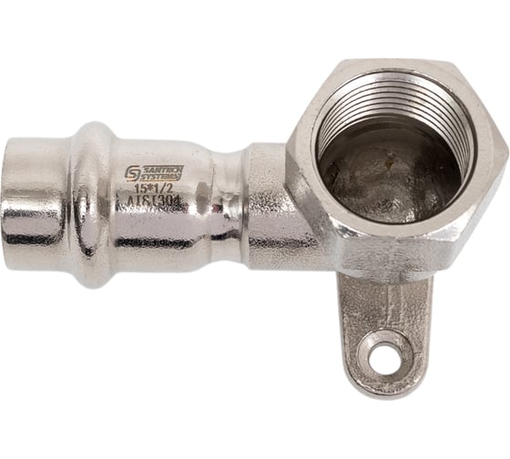 Изображение товара Водорозетка SantechSystems Дн15x1/2" пресс/ВР, нержавеющая сталь AISI 304 129-8968