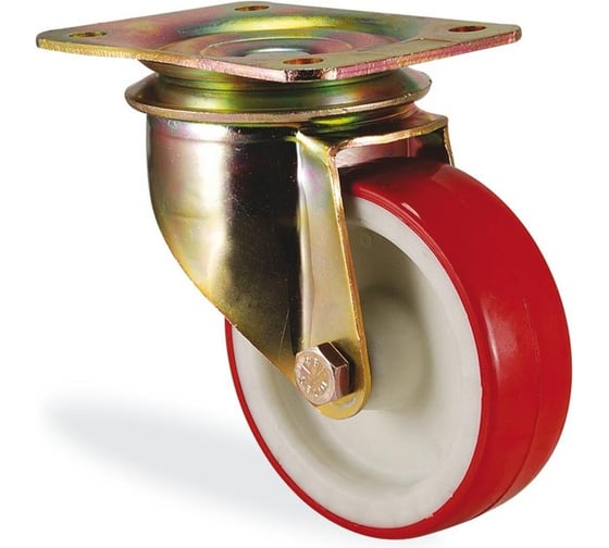 Изображение товара Большегрузная поворотная колесная опора с площадкой KAMA K-4102-PUB-055