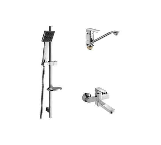 Изображение товара Комплект смесителей для ванны с душевой стойкой OUTE T828