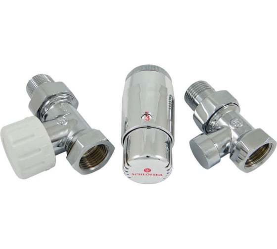 Изображение товара Комплект проходной SCHLOSSER DN15 GZ1/2xGW1/2 с головкой Мини M30x1.5, хром 602200061