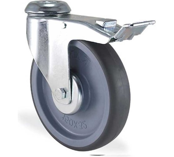 Изображение товара Поворотная колесная опора под болт, с тормозом KAMA 2800-MTR-150-F18