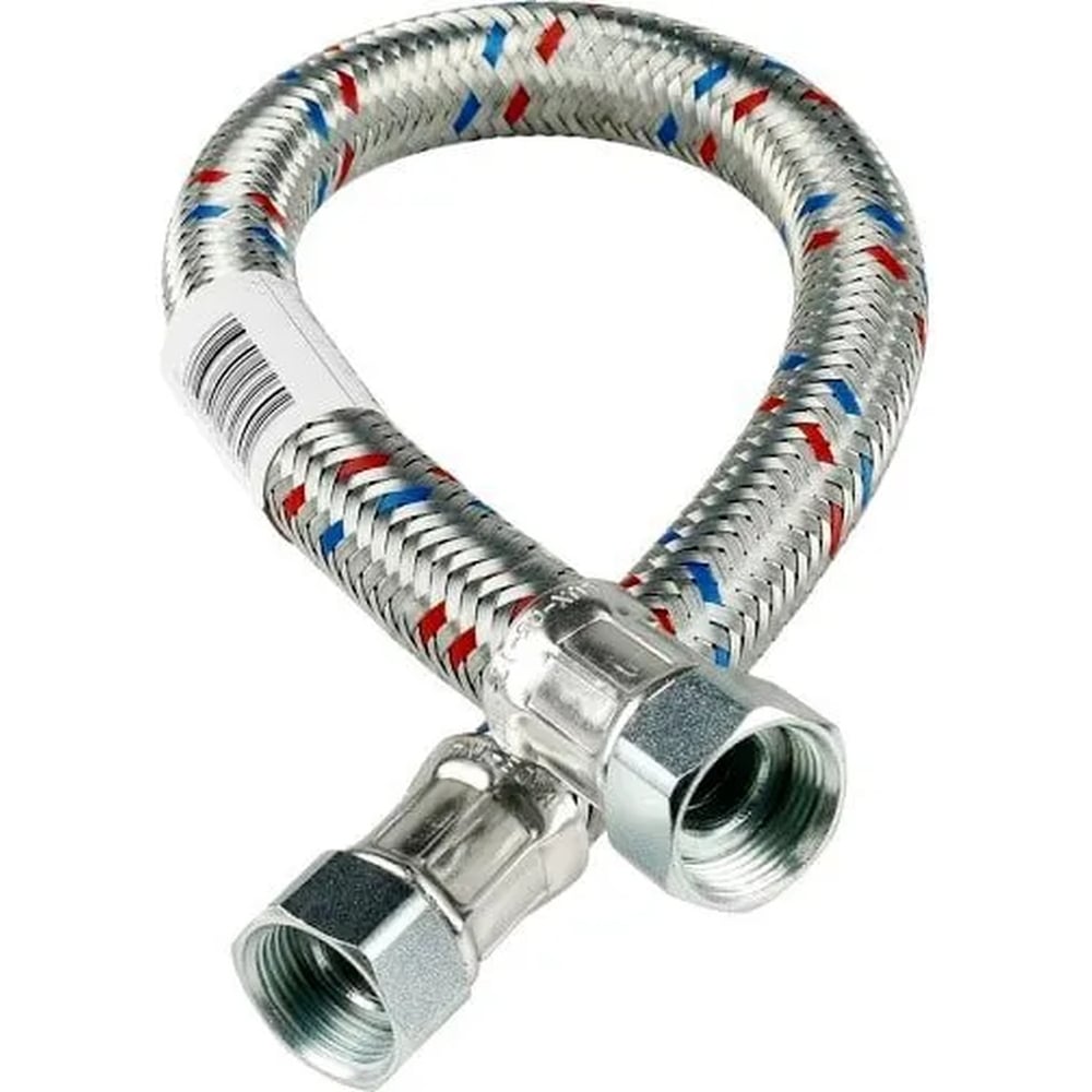 Изображение товара Гибкая подводка для воды Millennium Гигант 80 см, гайка-гайка 1/2" из нержавеющей стали