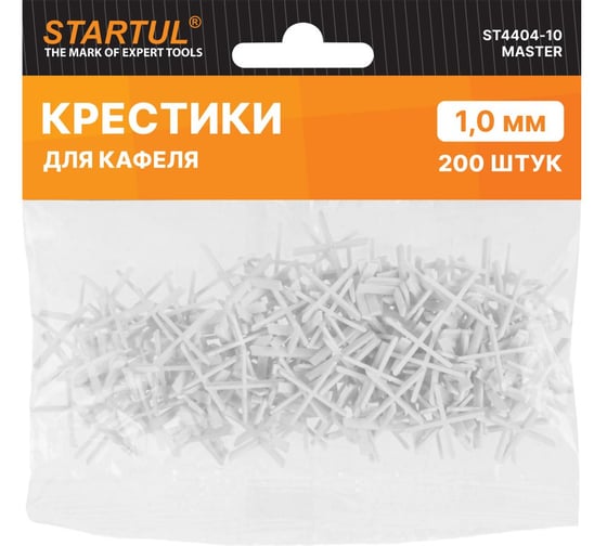 Изображение товара Крестики для кафеля MASTER 1 мм, 200 шт STARTUL ST4404-10