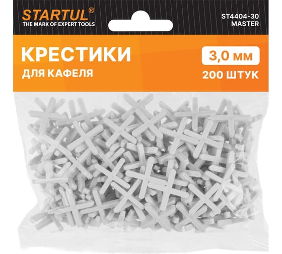Изображение товара Крестики для кафеля MASTER 3 мм, 200 шт STARTUL ST4404-30